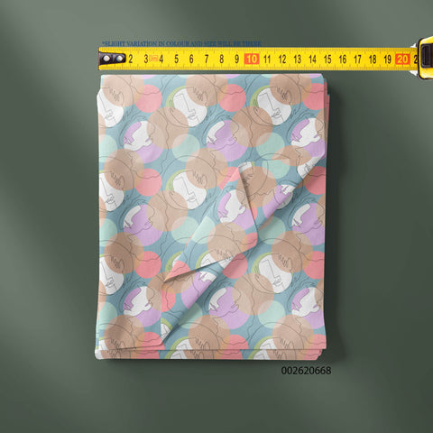 Multi Color Circles Art Line faces