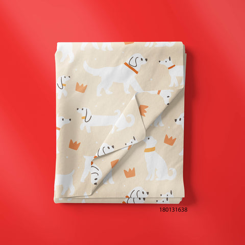 Dog Cream Print