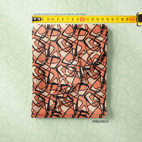 Geometric Shape Artistic In Black & Orange