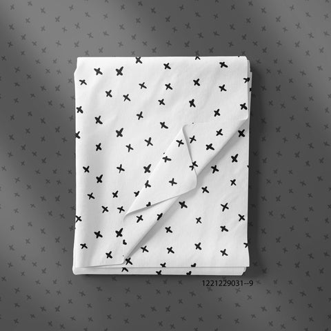 Black & White Cross Print