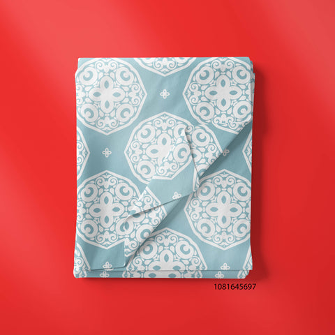 Moroccan Round Patten In Blue & White