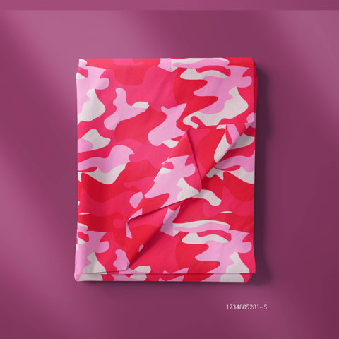 Red, Pink & White Camouflage Prints