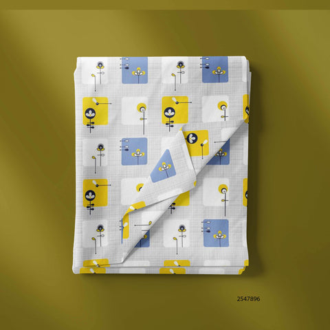 Abstract blue & black print