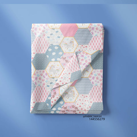 In Hexagon With Multi Designs & Multi Colors