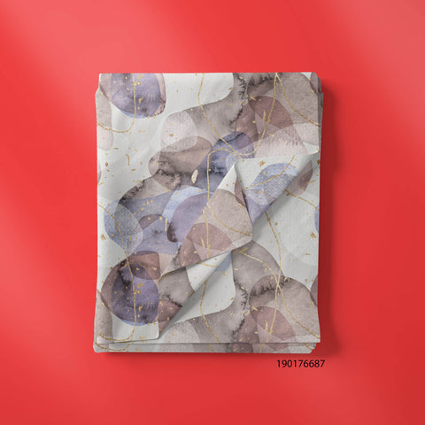 Peach ,Blue & Off-White Resin With Golden Spot Print