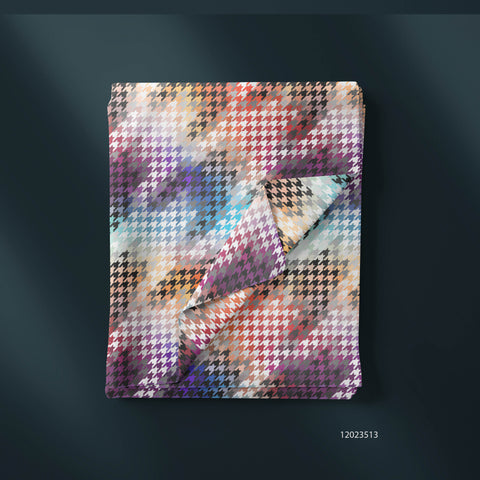 Pied De Poule Checks With Multicolor