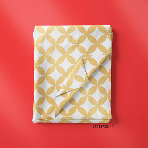 White & Yellow Porcelain tile circle Prints