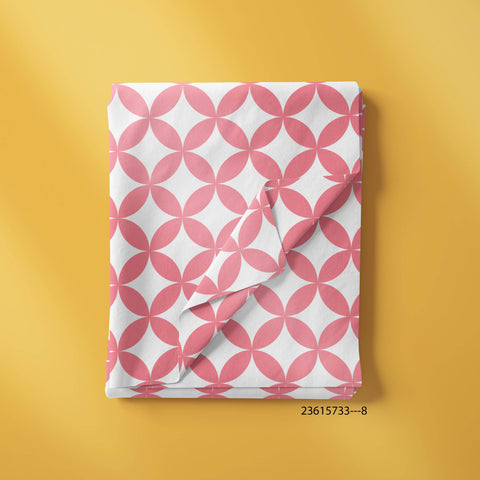 White & Pink Porcelain tile circle Prints