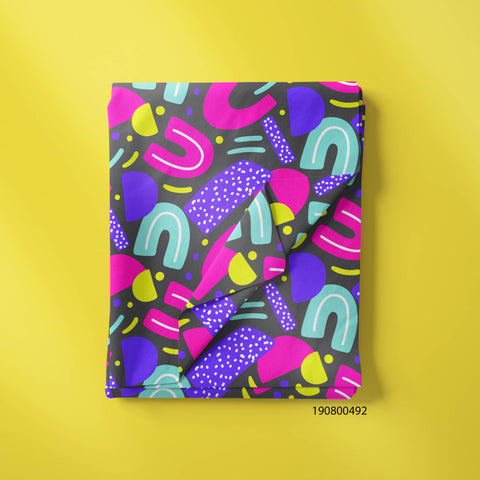 Geometric Shape With Funky On Black Color