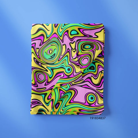 Flat-Hand Drawn Psychedelic In Yellow