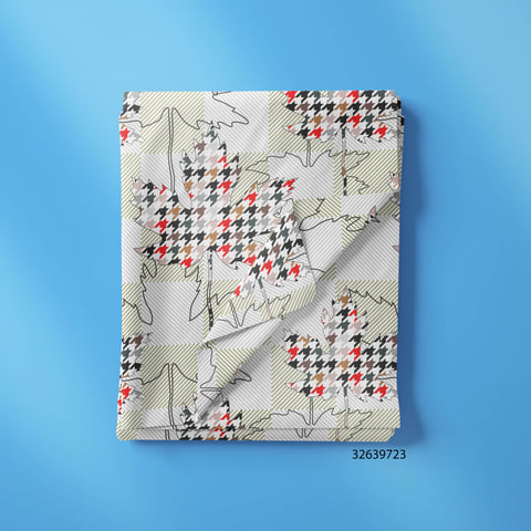 Canada Maple Leaf With Pied De Poule In Multicolor