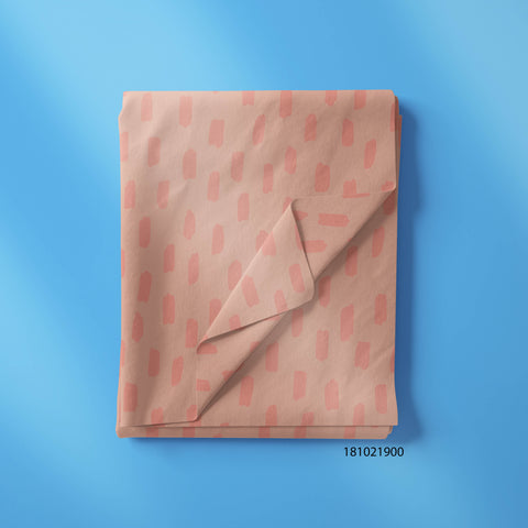 Peach With Orange Color Spot Print