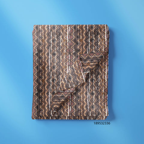 Vector Geometric Zigzag line With Brown Stripes