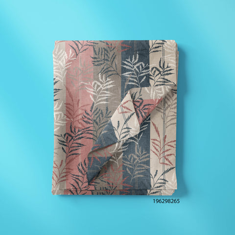 Leaves On Pink & Other Color Vintage Stripes