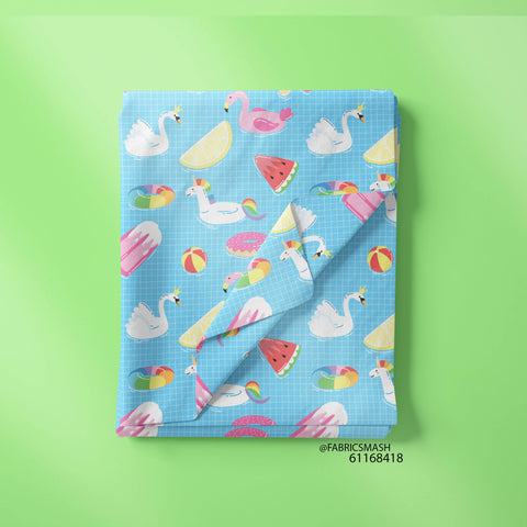 Flamingo Swan Relaxing in the Pool