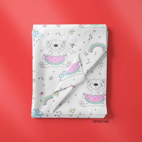 Cute Cat Is Holding A Watermelon