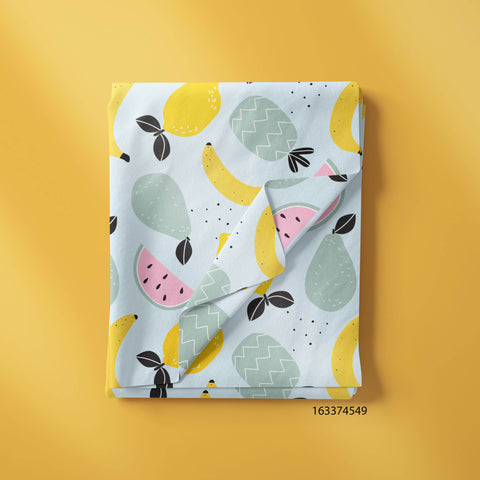 Watermelon Fruits In Sky Blue Color